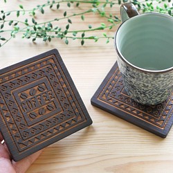 木質杯墊 [COFFEE] 咖啡 第1張的照片