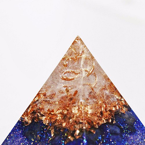 ミニピラミッド型オルゴナイト ラピスラズリ 置物 毘殊 天然石雑貨屋 