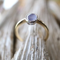ラベンダー色のスターサファイヤ指輪 1枚目の画像
