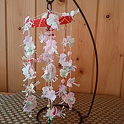 ハンドメイド桜2016  桜吊り飾り小 1枚目の画像