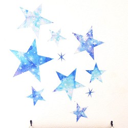 夜空の星　ウォールステッカー/ウォールデコ【送料込】 1枚目の画像