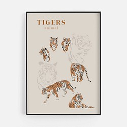 ポスター トラ サファリ Tiger インテリア 【送料無料】アートポスター アートのある暮らし art0193 1枚目の画像