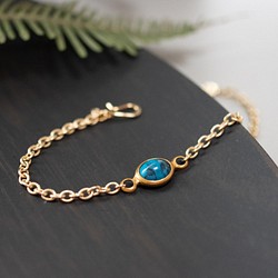 turquoise chain bracelet ヴィンテージターコイズパーツのブレスレット