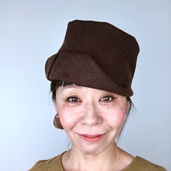 "bien" ウール帽　ブラウン（2018.新色）　（受注商品） 1枚目の画像