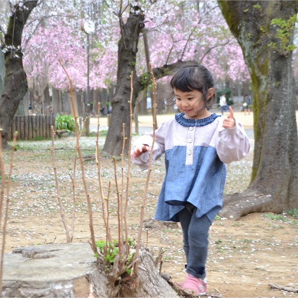 ピエロの長袖ブラウス -sakura-