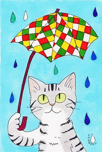 "Rona in a rainy day"(original painting) 第1張的照片