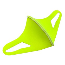 三維面罩可以用水洗滌的潛水服材料的三維面罩厚度2 mm可重複清洗的面罩M尺寸熒光黃 第1張的照片