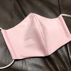 可水洗的立體口罩可調式耳帶100％棉質的可滲透式口罩M可水洗的面罩M甜豌豆（淺粉紅色） 第1張的照片