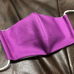可水洗的三維面罩可調節的耳機線100％棉質的可水洗的三維面罩L皇家紫色 第1張的照片