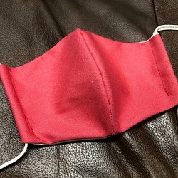 可水洗的立體口罩可調式耳繩100％棉質的可水洗立體口罩L玫瑰 第1張的照片