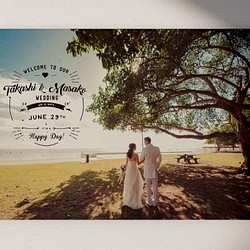 前撮り写真 海外風 おしゃれウェルカムボード⑥ │結婚式 ウェディング 1枚目の画像