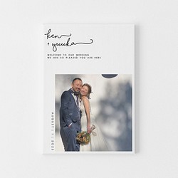 ミニマルデザイン 写真ウェルカムボード④ │結婚式 前撮り 海外風ウェディング 1枚目の画像