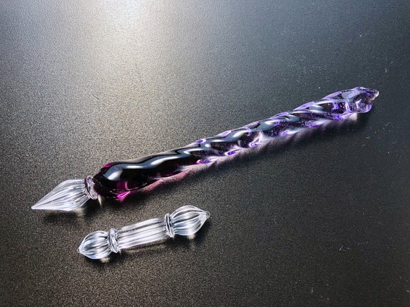 玻璃筆-毛an屬植物-紫水晶。紫色*需定做 第1張的照片