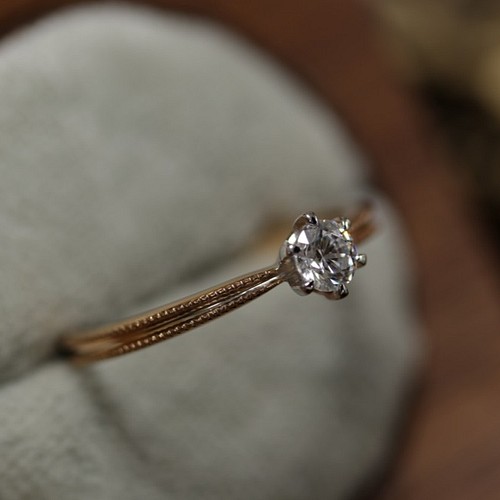 0.2ｃｔ 一粒ダイヤのシンプル婚約指輪 ☆アバウトsize納品もOK 