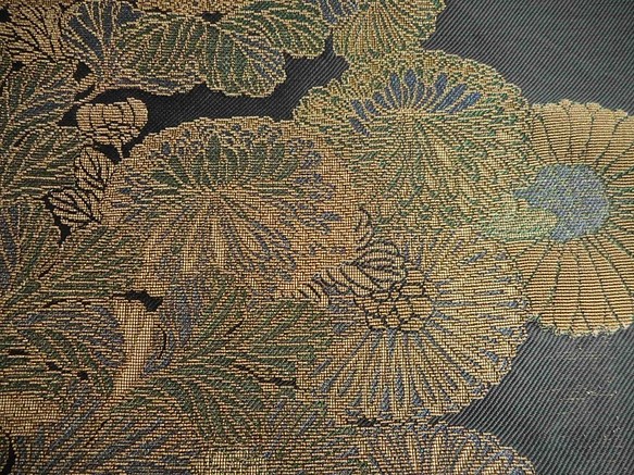 西陣織帯地　菊 1枚目の画像