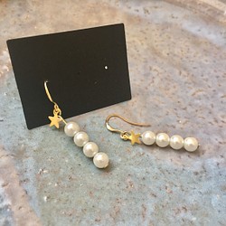 Star Pearl Earrings 1枚目の画像
