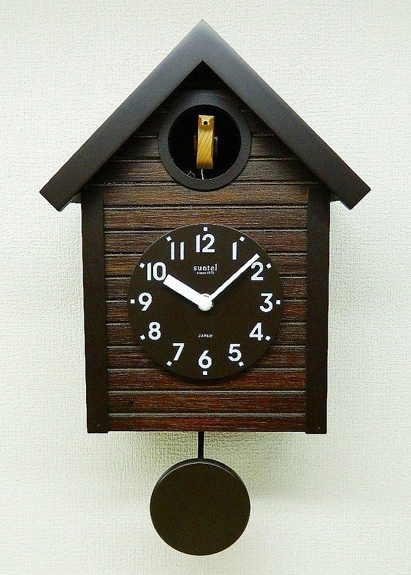 北欧デザインの鳩時計（電子式）sq04_an 1枚目の画像