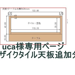 uca様専用ページ　空色タイル天板追加分 1枚目の画像