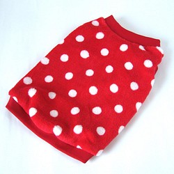 フレンチブルドック服　タンクトップ　水玉ちゃん　赤 1枚目の画像