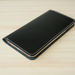 牛皮iPhone6Plus / 6sPlus保護套Nume皮革皮套筆記本類型黑色 第1張的照片