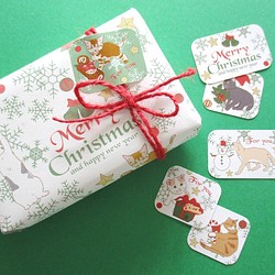 ★クリスマス限定★猫フレークシール 1枚目の画像