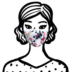 【立体マスク】ツルツルで肌に優しい素材 ☆洗って繰り返し使える☆ 夏マスク ☆オシャレなマスク☆ 1枚目の画像