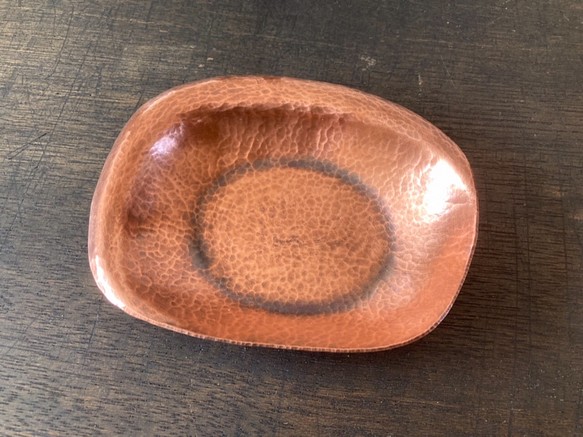 銅の角皿(めくり) 1枚目の画像