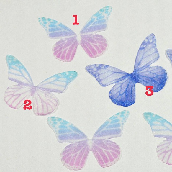 【10枚】シフォン 蝶々 モチーフ セット ハンドメイドアクセサリー 1枚目の画像