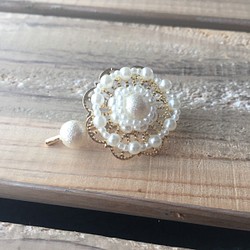 pearl flower#2 ポニーフック 1枚目の画像