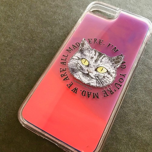 受注生産 チェシャ猫 サンドアートiphoneケース Iphoneケース カバー Nemunoki Paper Item 通販 Creema クリーマ ハンドメイド 手作り クラフト作品の販売サイト