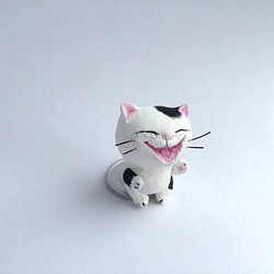 笑う猫さん（白黒）〜受注制作〜 1枚目の画像