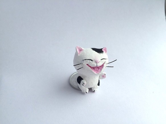 笑う猫さん（白黒）〜受注制作〜 1枚目の画像