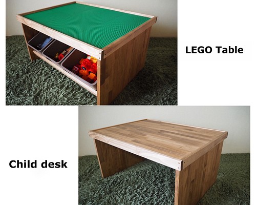 【特別オーダー仕様】LEGOレゴテーブル&チャイルドデスク★プレイテーブル/勉強机/座卓
