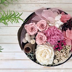 nuance pink : flower box 【ボックスフラワー メッセージタグ付き】 1枚目の画像