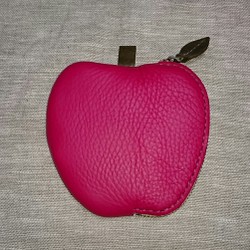 リンゴのコインケース(ピンク) 1枚目の画像