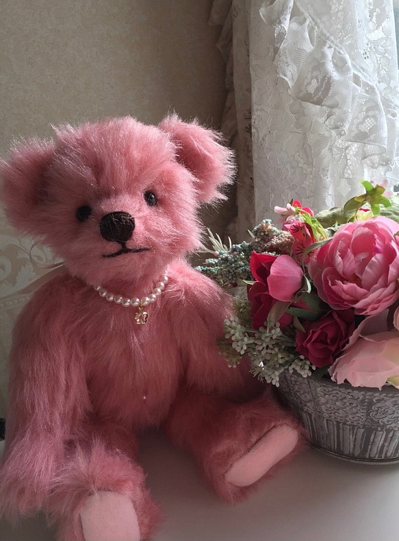 テディベア ピンクおしゃれくまちゃん 現品のみ ぬいぐるみ Teddy Dog Bear 通販 Creema クリーマ ハンドメイド 手作り クラフト作品の販売サイト