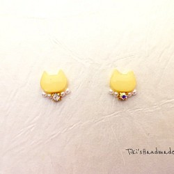 NECO COLORFUL MINI lemon カラフル猫ピアス イヤリング ピアス