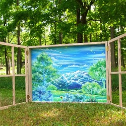 森の息吹　(窓額縁原画) 1枚目の画像