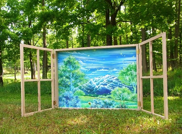 森の息吹　(窓額縁原画) 1枚目の画像