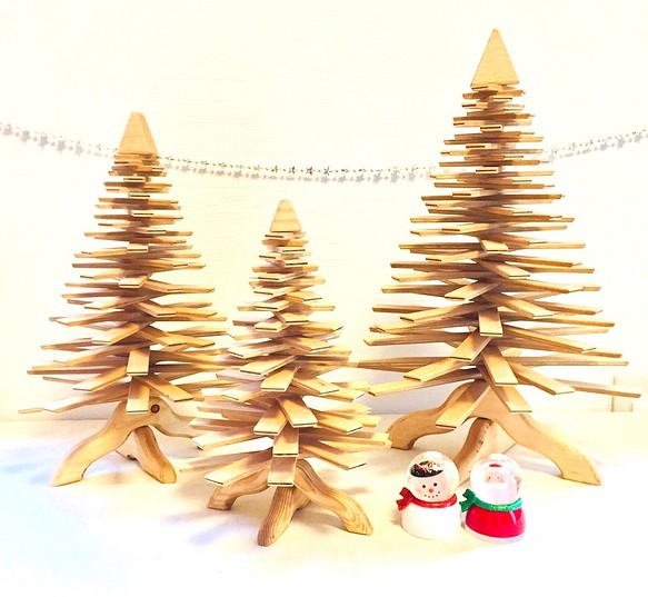 折りたためる 木製クリスマスツリー 卓上タイプ クリスマスツリー ...