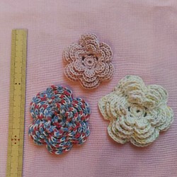 コットン糸のお花モチーフセット 1枚目の画像