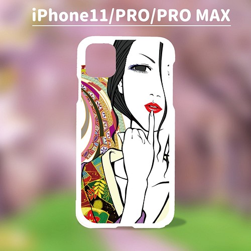 Iphone11 11pro 11promax 和風ケース 横顔の花魁 Iphoneケース カバー 和の初め 通販 Creema クリーマ ハンドメイド 手作り クラフト作品の販売サイト