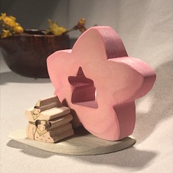 桃「姫」ほのぼの木工お花ひな 1枚目の画像