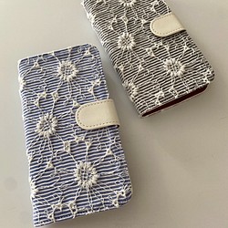 筆記本型漂亮花朵邊框蕾絲iPhone手機殼 第1張的照片