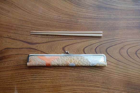KIMONO・帯　箸ケース/24cm/菊紋 1枚目の画像