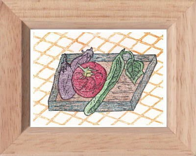 小さな額絵・野菜ﾊﾞｽｹｯﾄ (764) 1枚目の画像