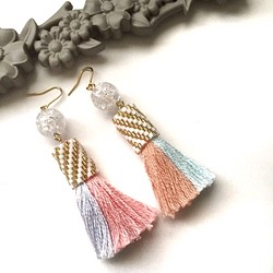 tassel × earrings（シャーベット　カラー） 1枚目の画像