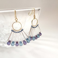 rain drops × earrings（紫陽花） 1枚目の画像