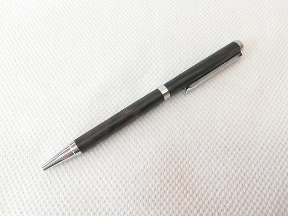 黒柿孔雀杢スリムタイプボールペン（箱付）2001-05 1枚目の画像