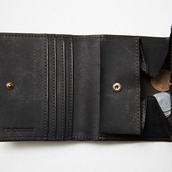 二つ折り財布 Coprire（コプリーレ） イタリア植物タンニン鞣し革・プエブロ/クロ【送料無料】 1枚目の画像
